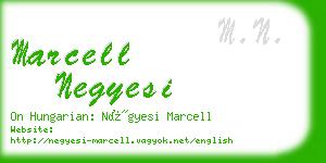 marcell negyesi business card